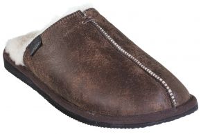Shepherd of Sweden Men's slipper Hugo oiled antique brown