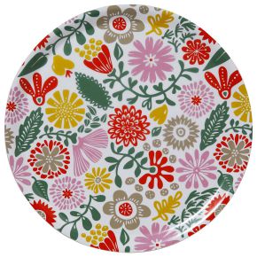 Bengt & Lotta Summer tray Ø 38 cm pink, green, red, yellow, beige, white