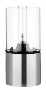 Stelton EM oil lamp stainless steel / clear height 18.5 cm