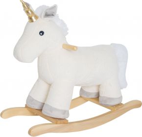 Jabadabado rocking animal plush horn white, gold