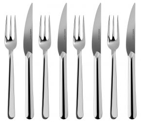 Eva Trio Legio Nova BBQ cutlery 8 pcs stainless steel polished