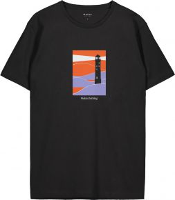 Makia Clothing Men T-shirt with print Bengtskär lighthouse