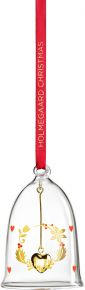 Holmegaard Christmas 2023 Ann-Sofi Romme tree ornament bell clear, gold