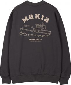 Makia Clothing Men Sweatshirt Fleece with Print Boat