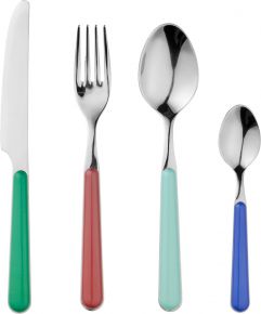 Broste Copenhagen Marstal Cutlery 4 pcs stainless steel, plastic, multicolor