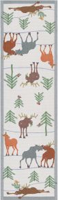 Ekeklund Animals Clumsy Moose table runner (oeko-tex) 35x120 cm multicolored