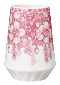 Arabia Huvila vase height 13 cm pink, cream
