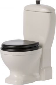 Maileg Doll furniture toilet height 12 cm white, black