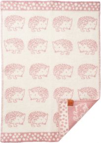 Klippan Hedgehog Baby woollen blanket 65x90 cm (oeko-tex)