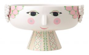 Bjørn Wiinblad Eva bowl on foot height 14.5 cm Ø 24 cm soft pink