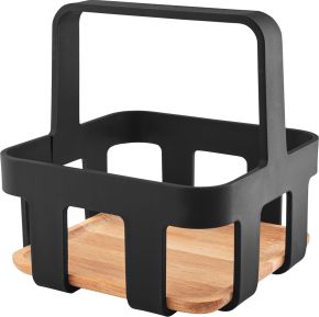 Eva Solo Nordic Kitchen Cruet Serving Tray height 18.5 width 17 cm length 17 cm black, Oak