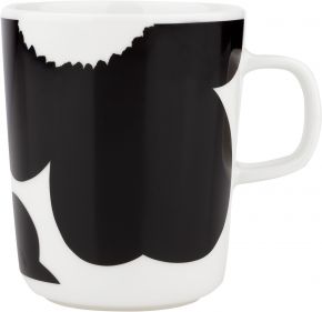 Marimekko Unikko Iso Oiva mug 0.25 l cream, black