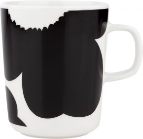 Marimekko Unikko Iso Oiva cup / mug 0.25 l cream, black