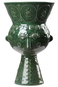 Bjørn Wiinblad Symphony Carmen vase height 23 cm dark green