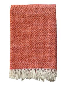 Mara Fishbone woollen throw 135x240 cm