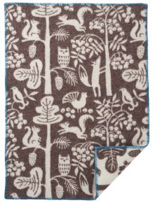 Klippan Tree Climbers Baby woollen throw 65x90 cm (oeko-tex & recycled wool)