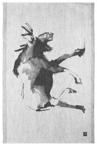 Lapuan Kankurit Teemu Järvi Hirvi (moose) tea towel 46x70 cm black, white