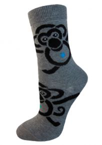Bo Bendixen Unisex socks monkey grey