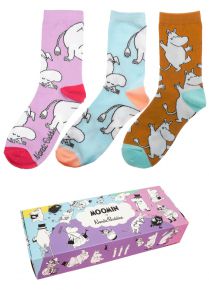 Nordicbuddies Ladies socks size EU 36-42 gift box 3 pcs Moomin GB02-C
