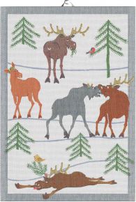 Ekeklund Animals Clumsy Moose tea towel (oeko-tex) 35x50 cm multicolored