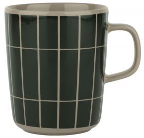 Marimekko Tiiliskivi (brick) Oiva mug 0.25 l terra dark green