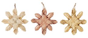 Bloomingville tree ornaments stars set of 3 Ø 11.5 cm Hani
