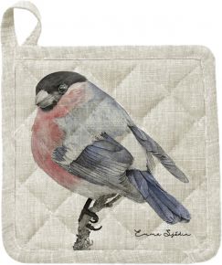 Emma Sjödin potholder 22x22 cm bullfinch