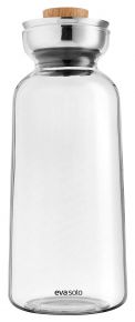Eva Solo Silhouette carafe 1 l with wooden stopper drip free clear