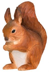 Wildlife Garden DecoAnimal Red Squirrel hand carved