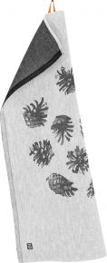 Lapuan Kankurit Teemu Järvi Käpy (cone) tea towel 46x70 cm white, black