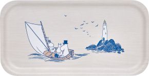 Muurla Moomins sailor tray 22x43 cm beige, white, blue