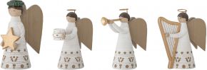 Bloomingville candlestick Lucia angel 4 pcs white, multicolored height 16 cm / 14 cm