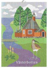 Ekelund Swedish Provinces Västerbotten tea towel (oeko-tex) 35x50 cm green, multicolored