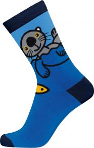 Bo Bendixen Unisex socks blue Sea Otter