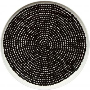 Marimekko Siirtolapuutarha (colonial garden) Oiva plate Ø 25 cm dottedblack, cream white