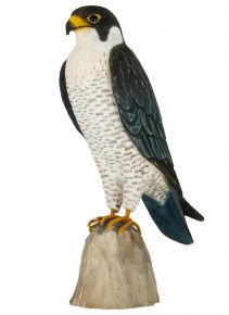 Wildlife Garden DecoBird peregrine hand carved