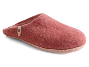 Egos Copenhagen ladies felted slipper leather sole