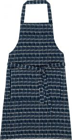 Marimekko Alku (beginning) apron (oeko-tex) natural, dark blue