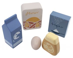 Sebra wooden toy food set