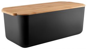 Eva Solo bread box with bamboo wooden lid / cutting board height 15.5 cm length 42 cm width 19 cm