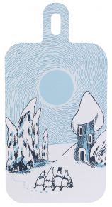 Muurla Moomin snowy valley cutting board / serving board 23x44 cm with 2 motifs