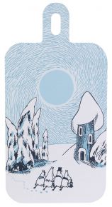 Muurla Moomins snowy valley cutting board / serving board 23x44 cm with 2 motifs