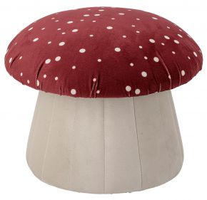 Bloomingville Lue children's pouf height 30 cm Ø 37 cm red, beige