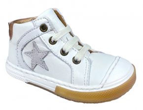 Bisgaard boys kids leather sneaker with zipper white