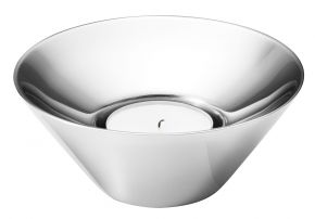 Georg Jensen Tunes votive height 4.3 cm / Ø 10.2 cm stainless steel polished