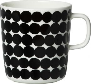 Marimekko Siirtolapuutarha (colonial garden) Oiva cup / mug 0.4 l black, cream