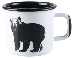 Muurla Nordic Bear cup / mug enamel 0.37 l