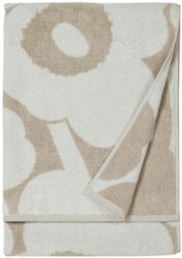Marimekko Unikko shower towel 70x150 cm beige, white