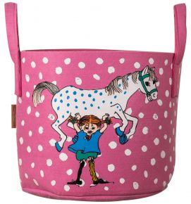 Muurla Pippi Longstocking Pippi & Horse storage basket made of recycled PET height 31 cm Ø 35 cm