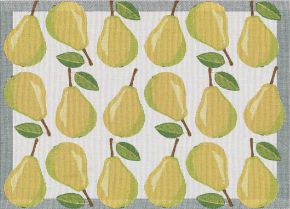 Ekelund Summer pear placemat (oeko-tex) 35x48 cm yellow, white